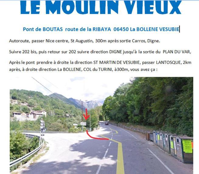 Bed and Breakfast Moulin Vieux La Bollene-Vesubie Екстер'єр фото